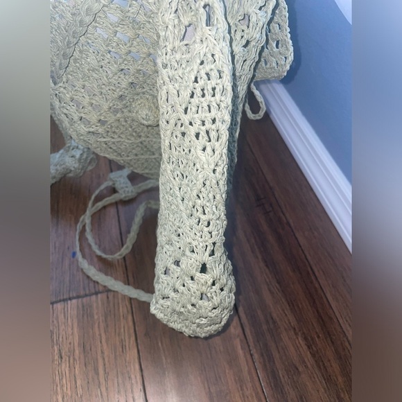 Woven backpack and pouch travel backpack boho beach bag vacation bag y2k bag - Picture 4 of 12